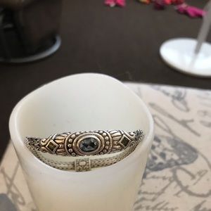 925 Silver, Swiss Blue Topaz and Peridot bracelet